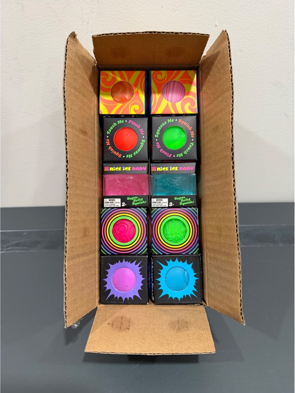 Schylling NeeDoh Teenie 10 Pack Complete Sealed 5 Styles New